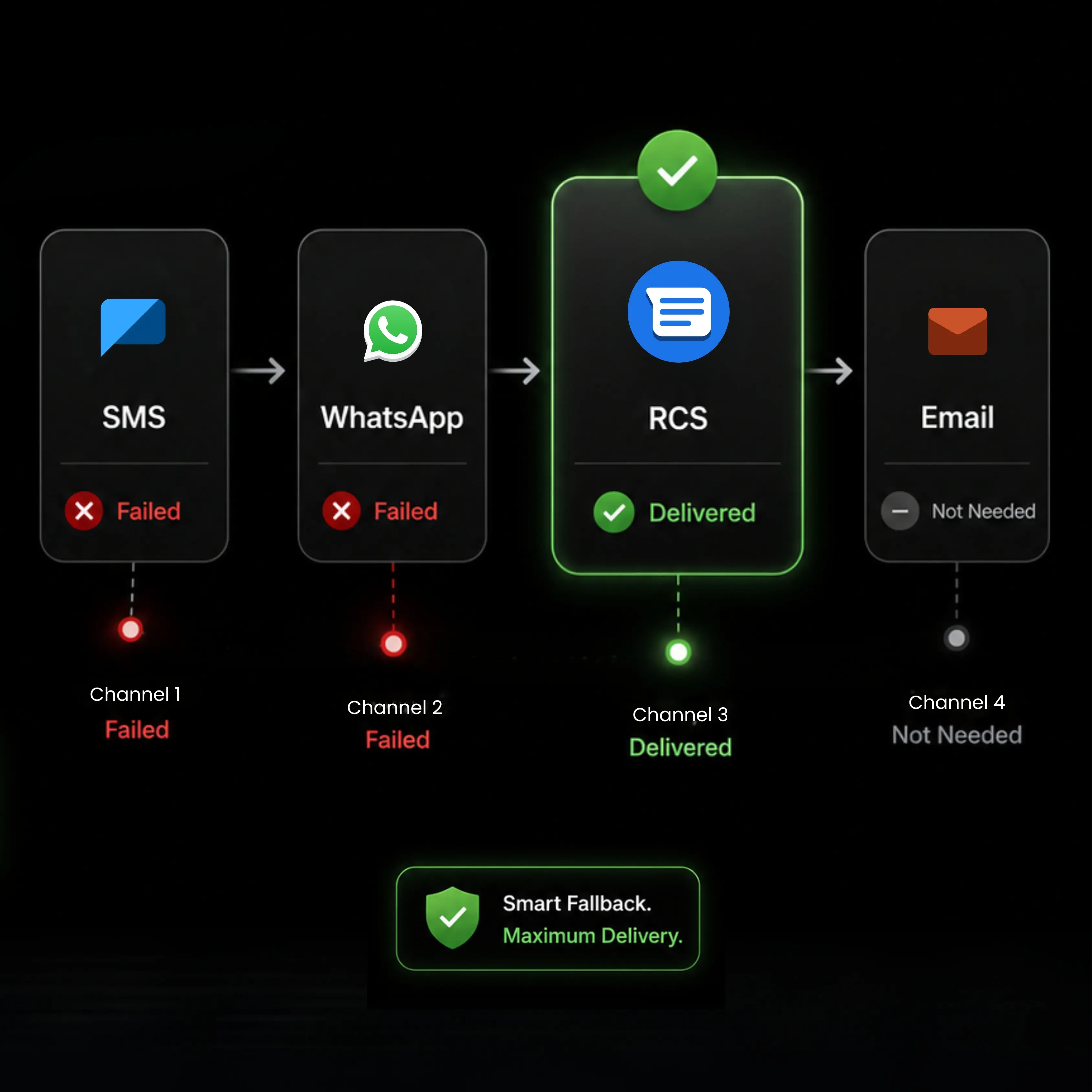 Ensure Delivery with Multi-Channel Fallback