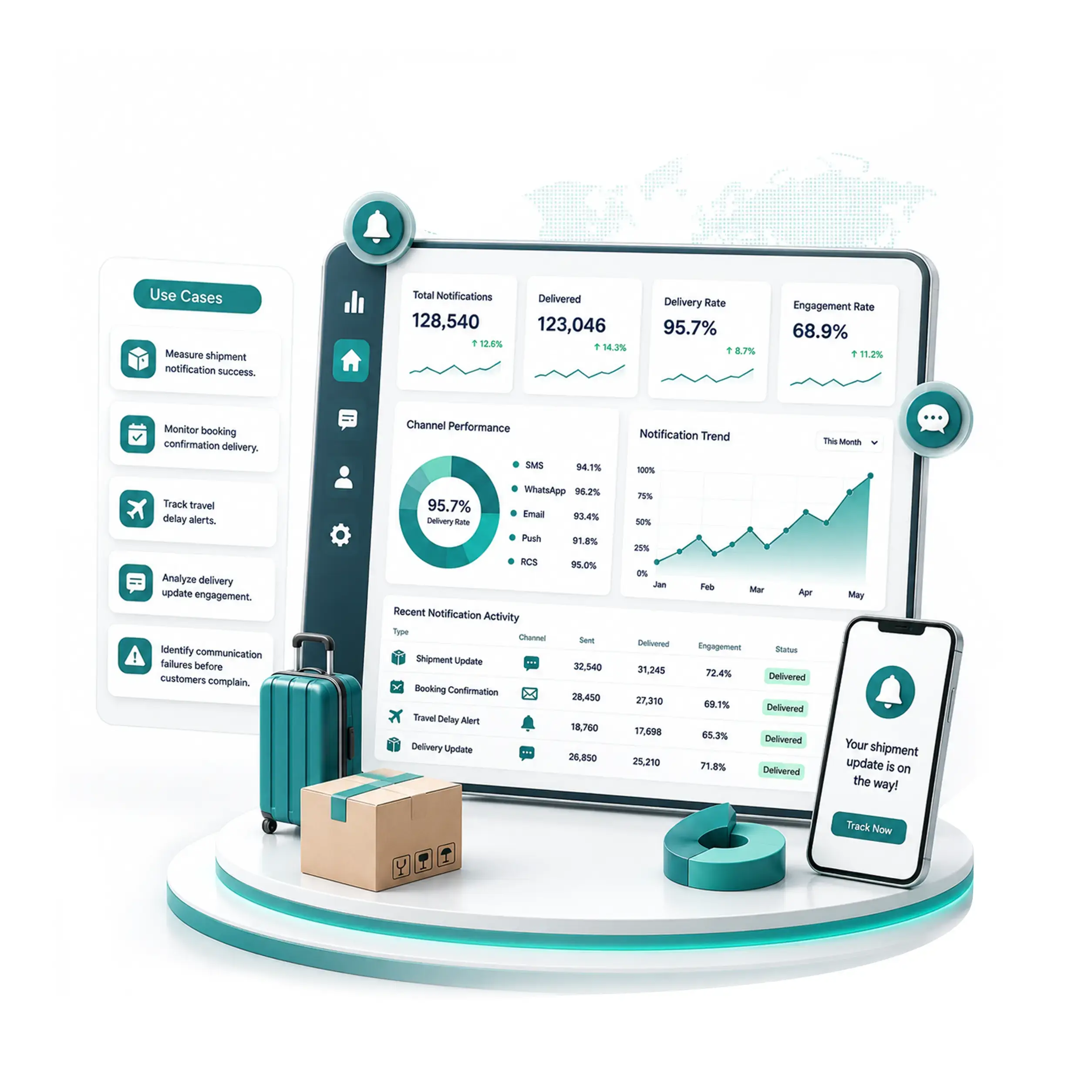 Logistics & Travel Analytics: Track Time-Sensitive Notifications